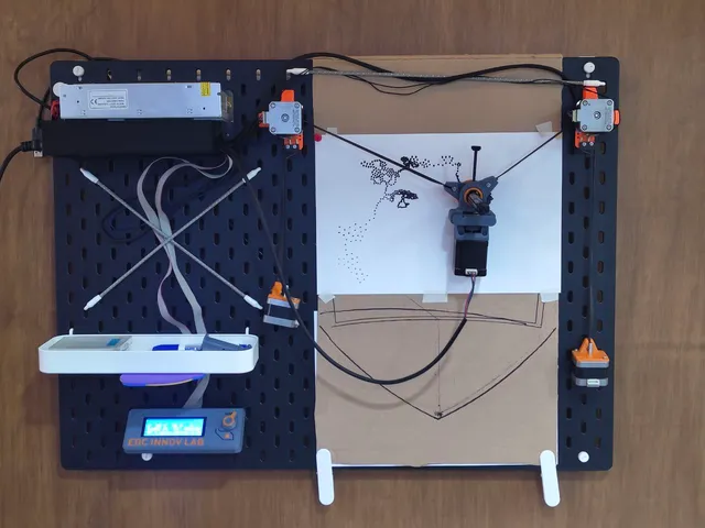IKEA SKÅDIS compatible Motor Mount & counterweights for Drawbot / Polargraph