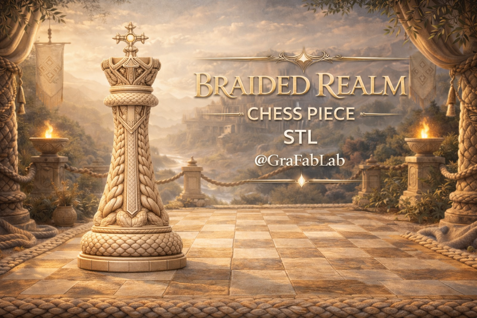 Braided Realm "King" - chess piece
