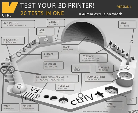 Test your 3D printer! v3