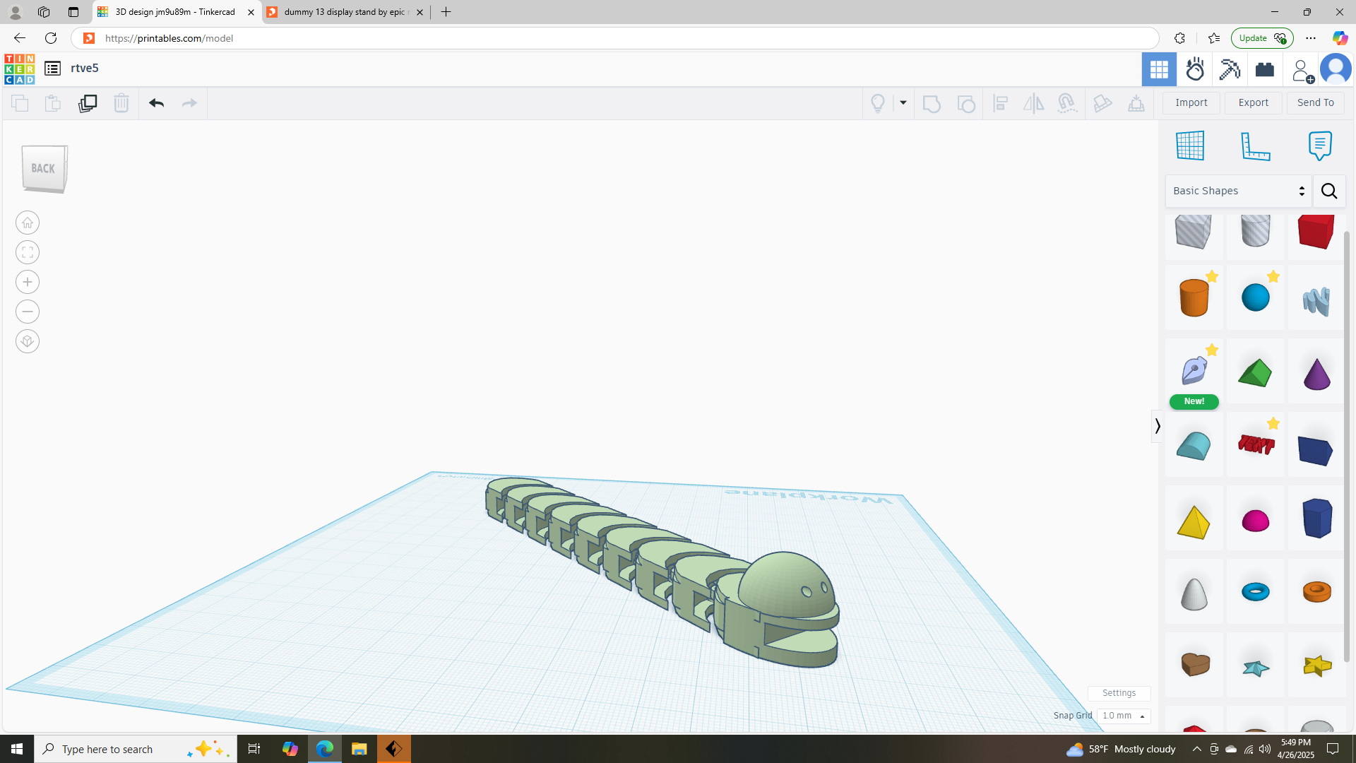 articulated snake thing