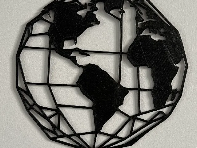 Earth Polygon Wall Art