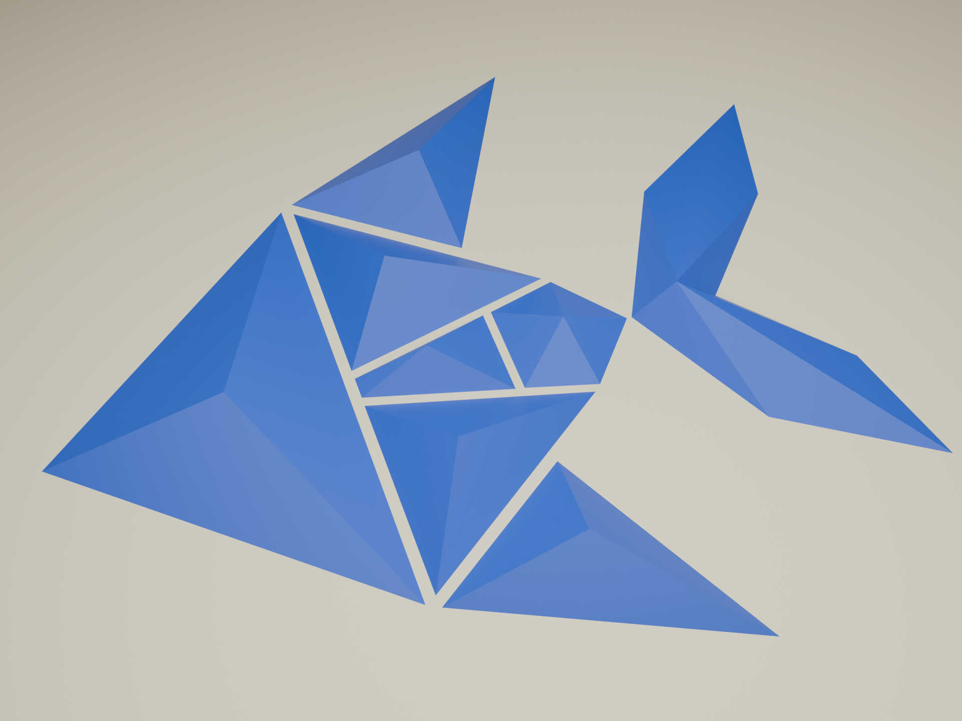 Geometric Angelfish - 3D Wall Art