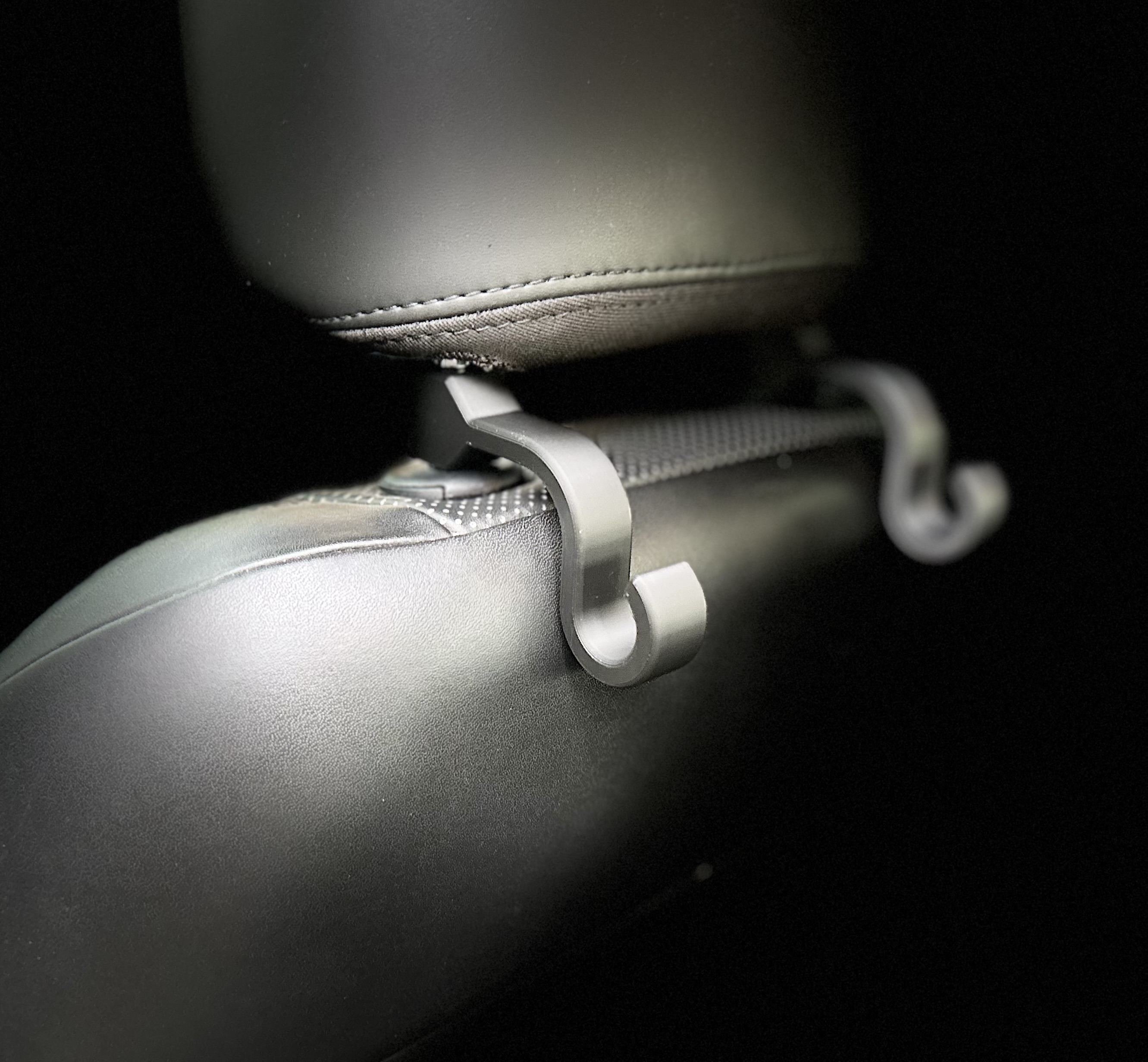 Car headrest hook.