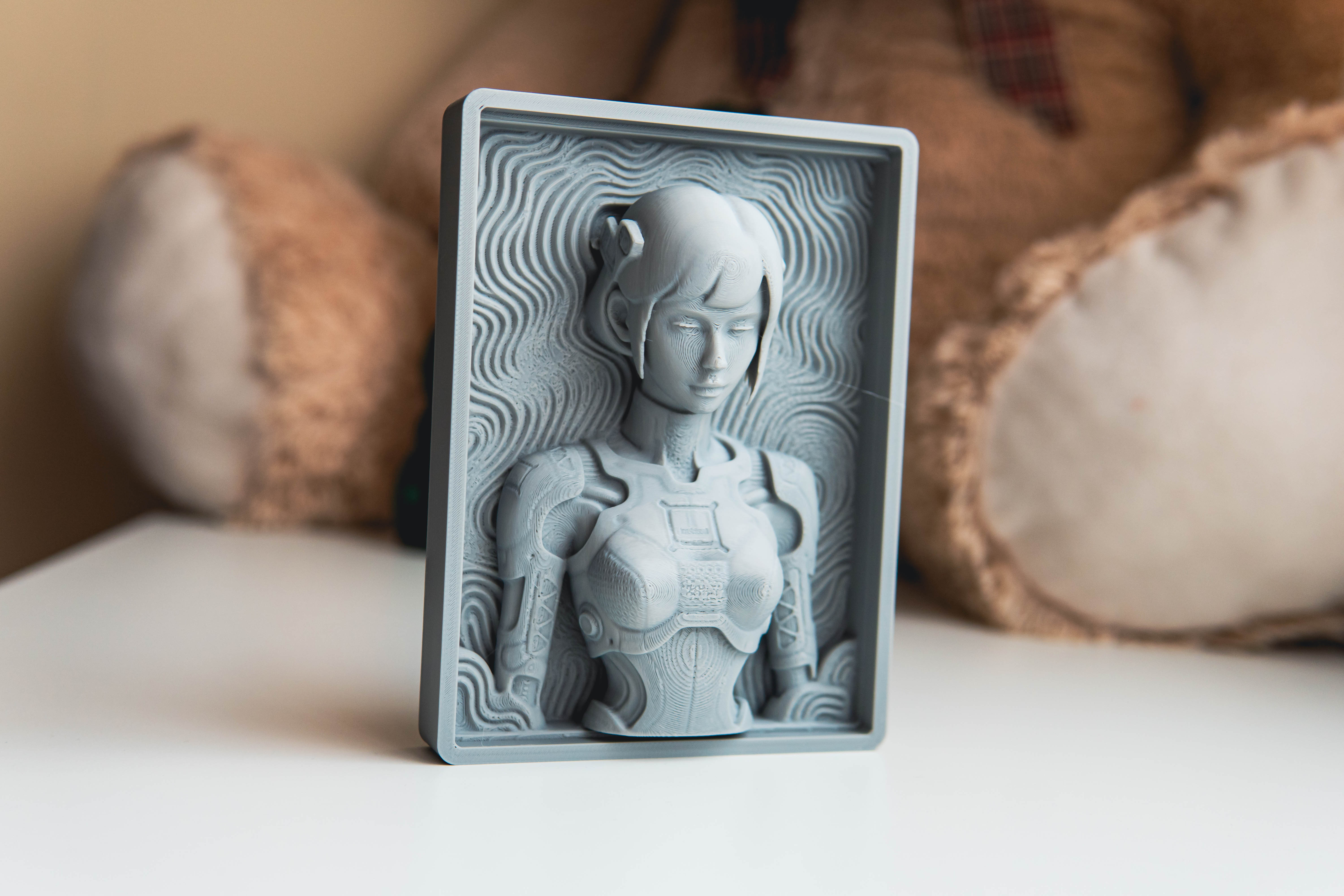 Yiri Cyber Girl - Unified Bas Relief Art
