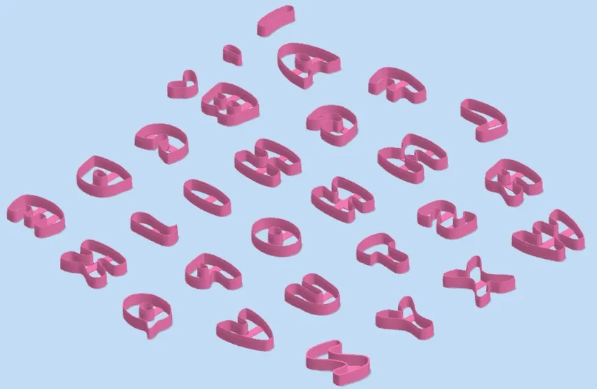 Bubble font style letter cookie cutter by UniqueDude | Download free ...
