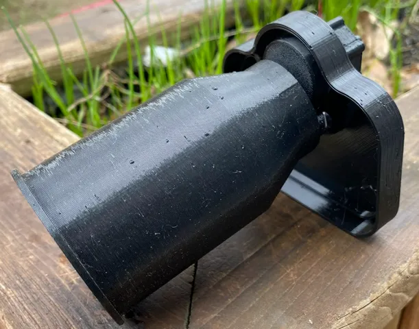 Downspout cap for 3D printed low pressure valve