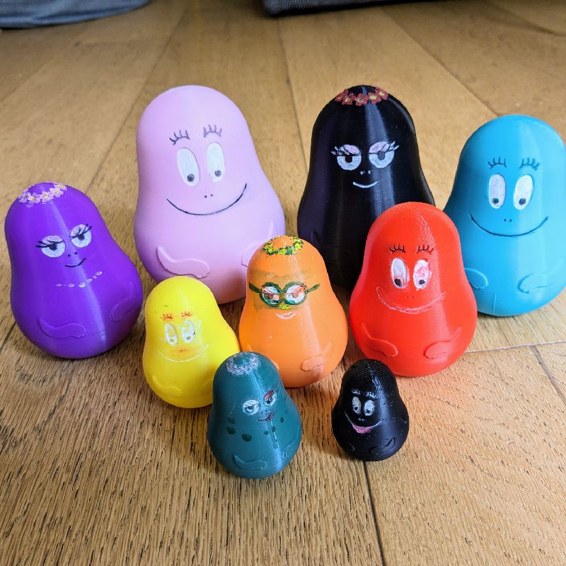 Barbapapa Family Nesting Dolls by Anghelos | Download free STL