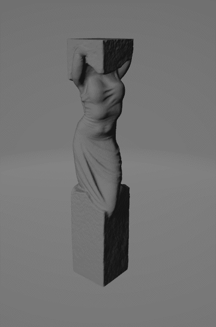 Woman body statue