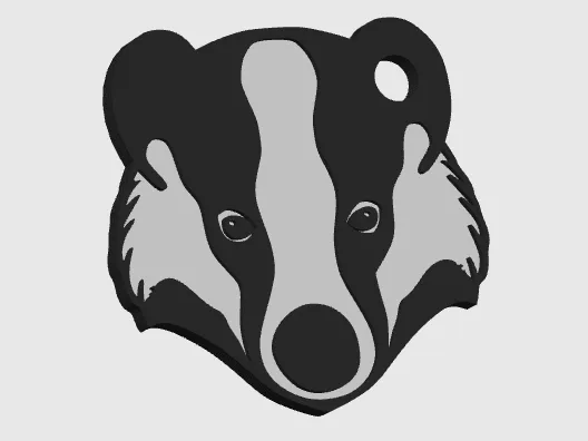 Badger keychain
