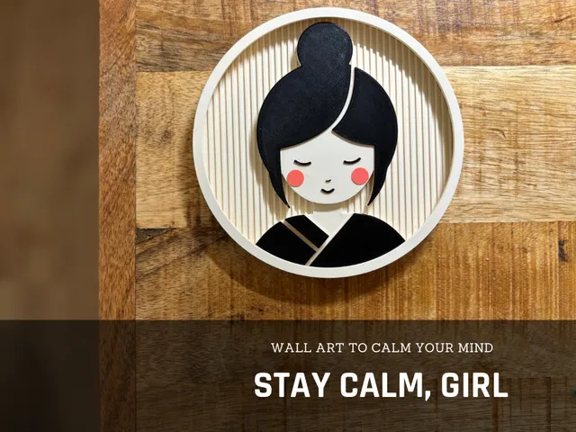Stay Calm Girl (wall art with frame)