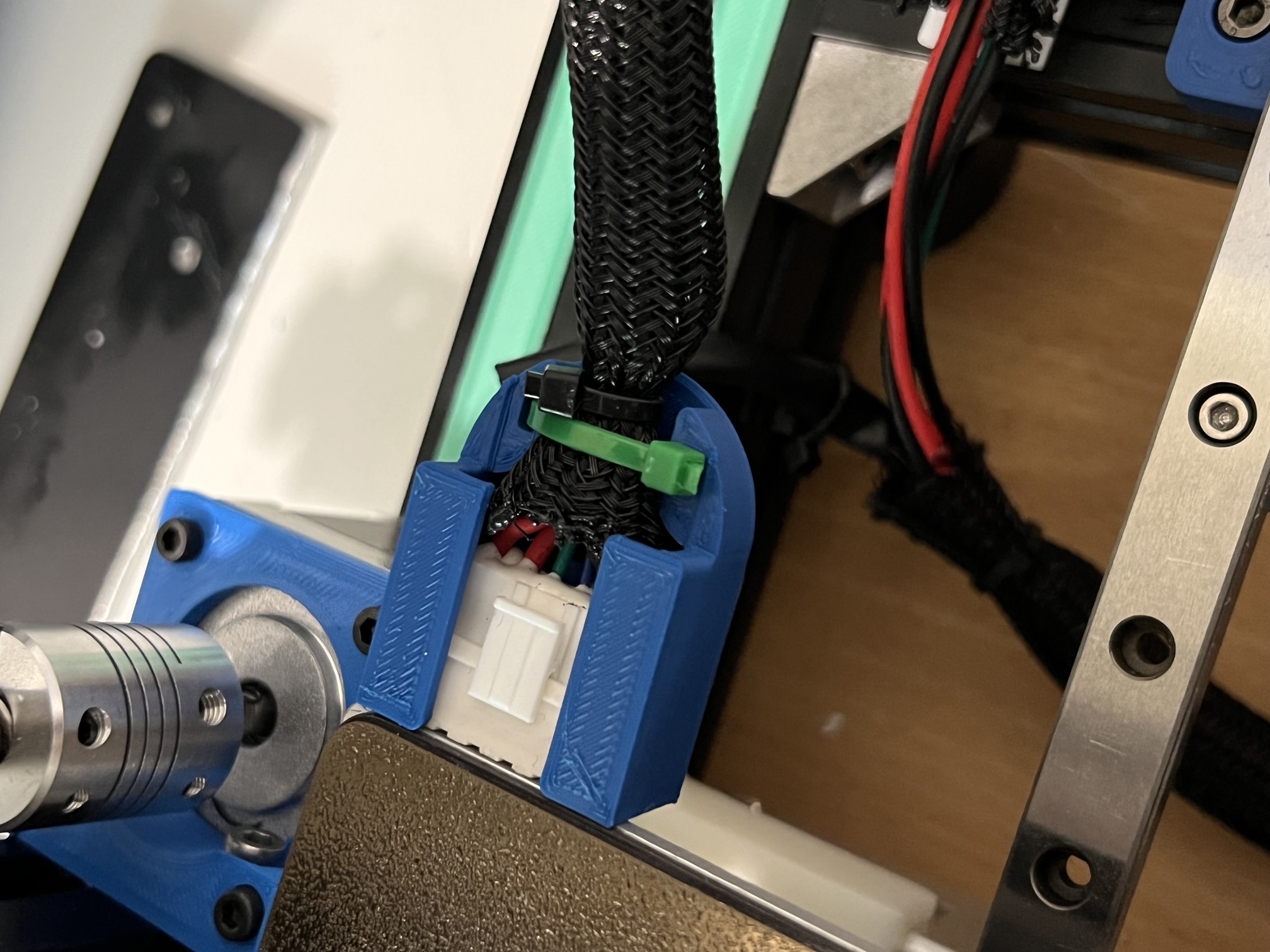 Heated Bed Cable Strain Relief Bracket