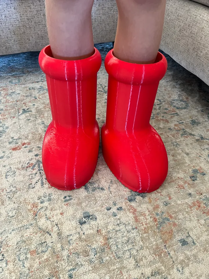big red boots for kids by Talon Bluth | Download free STL model ...