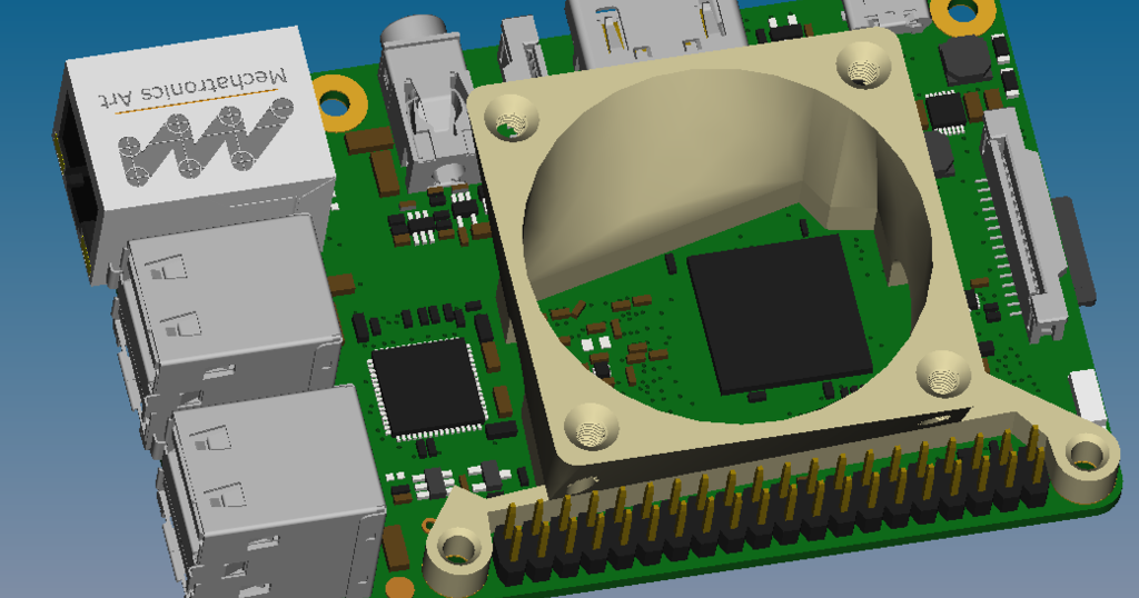40mm Fan Mount for Raspberry Pi 3 Model B V1.2 (2015) by zzzy ...
