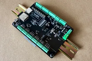 DIN mount for 6x CNC Controller for FluidNC