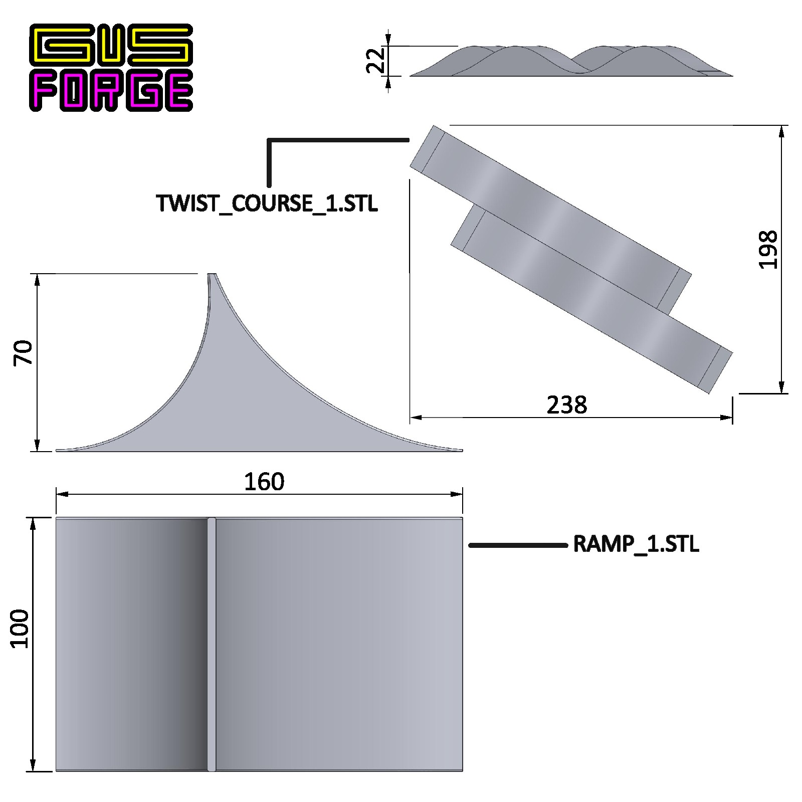 MONSTER TRUCK STARTER SET (3 VEHICLES + GIFTBOX + RAMP + TWIST COURSE ...