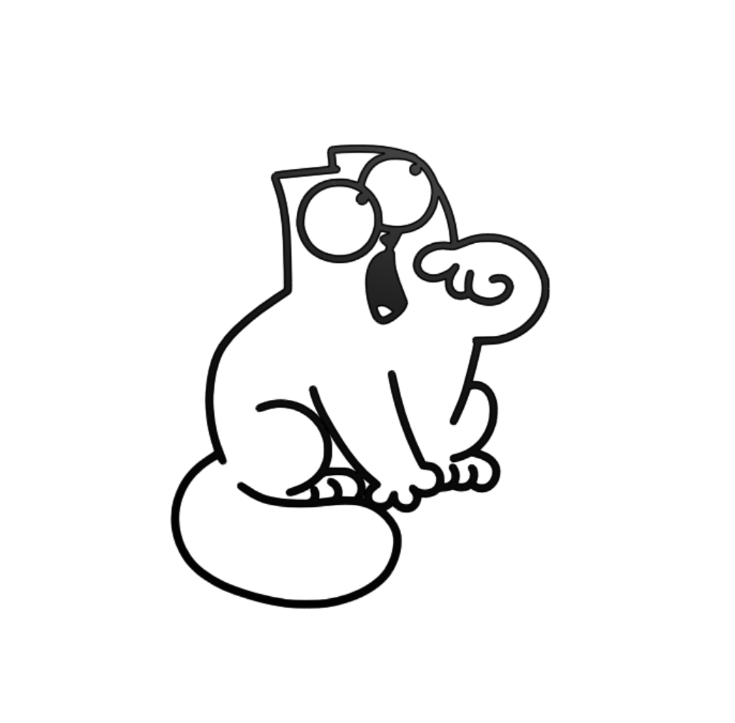 Simons hungry cat - wall art