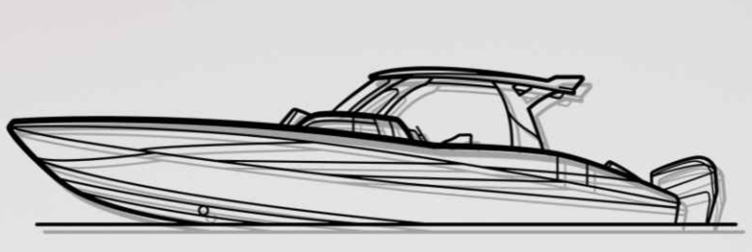 MTI V42 Powerboat Wall Art