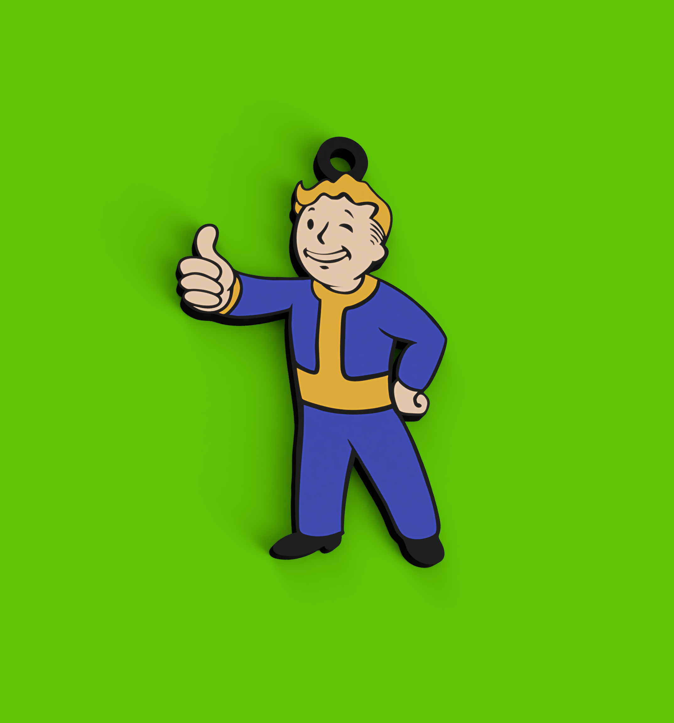 Fallout Vault Boy Kechain by AsKeNar | Download free STL model ...