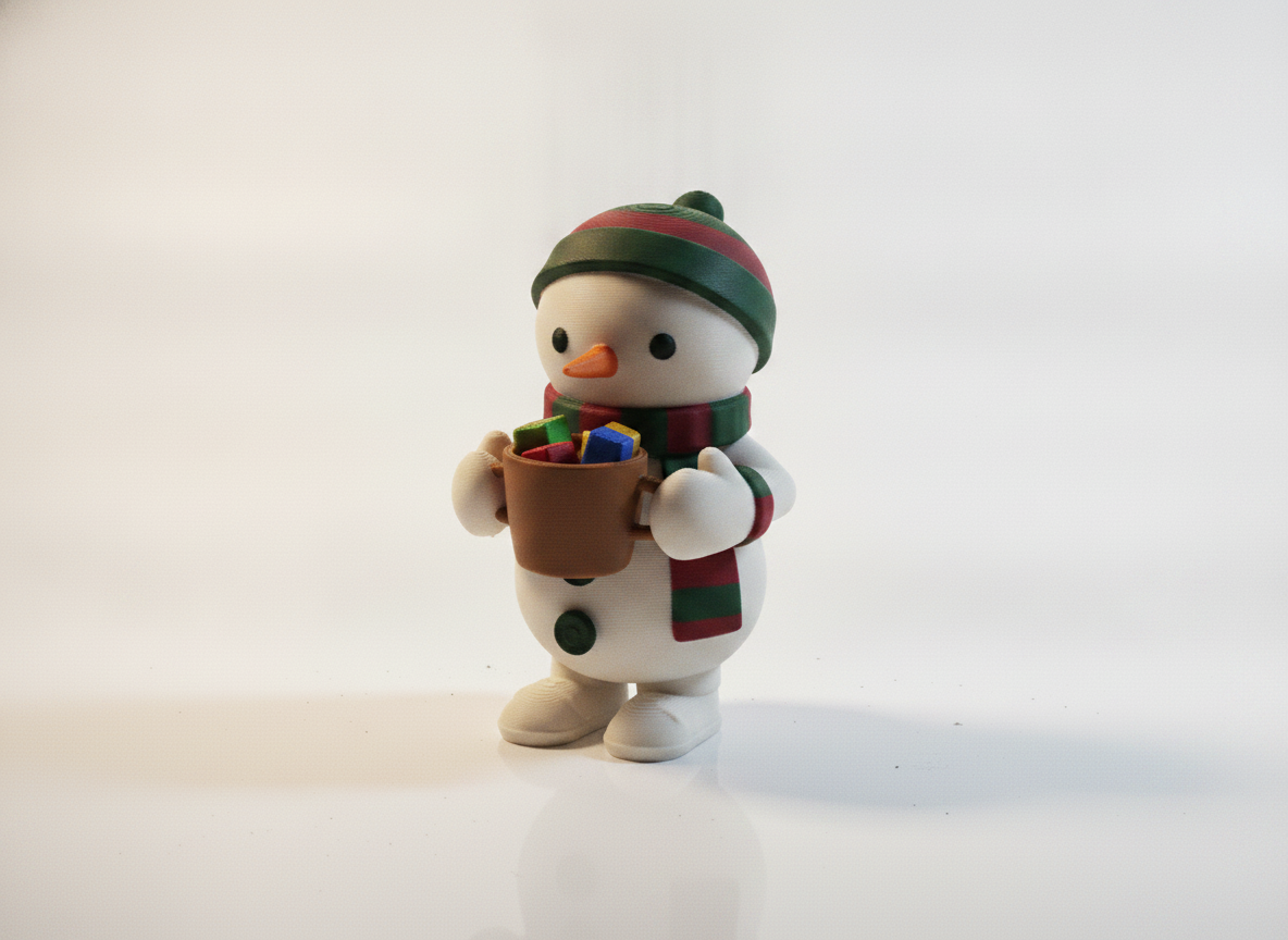 Snowman With Marshmallows Hot Chocolate