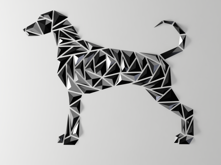 dog geometric wall art