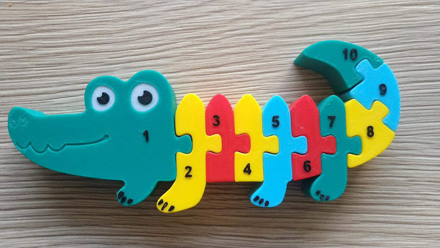 Crocodile - inserting puzzle for kids by tomas | Download free STL ...