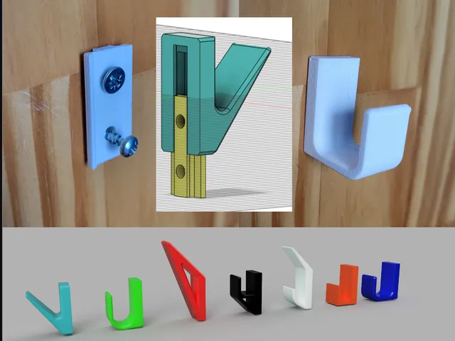 Wall hook Hidden/Invisible screws!
