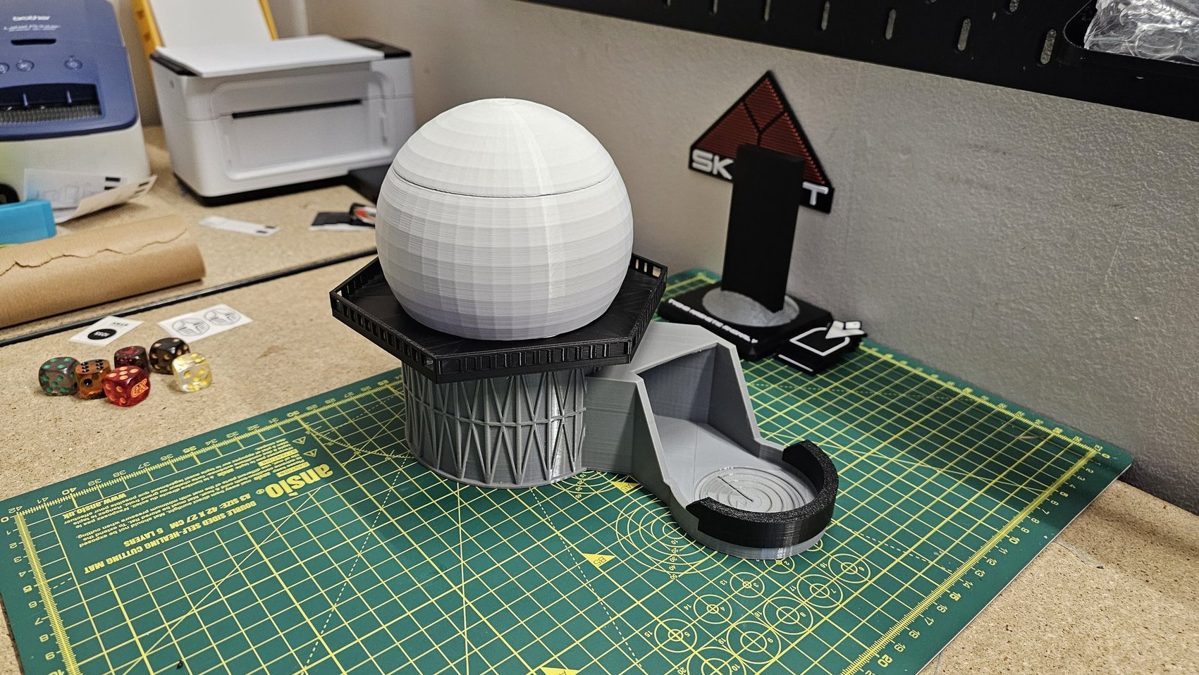 UK Radar dome dice tower