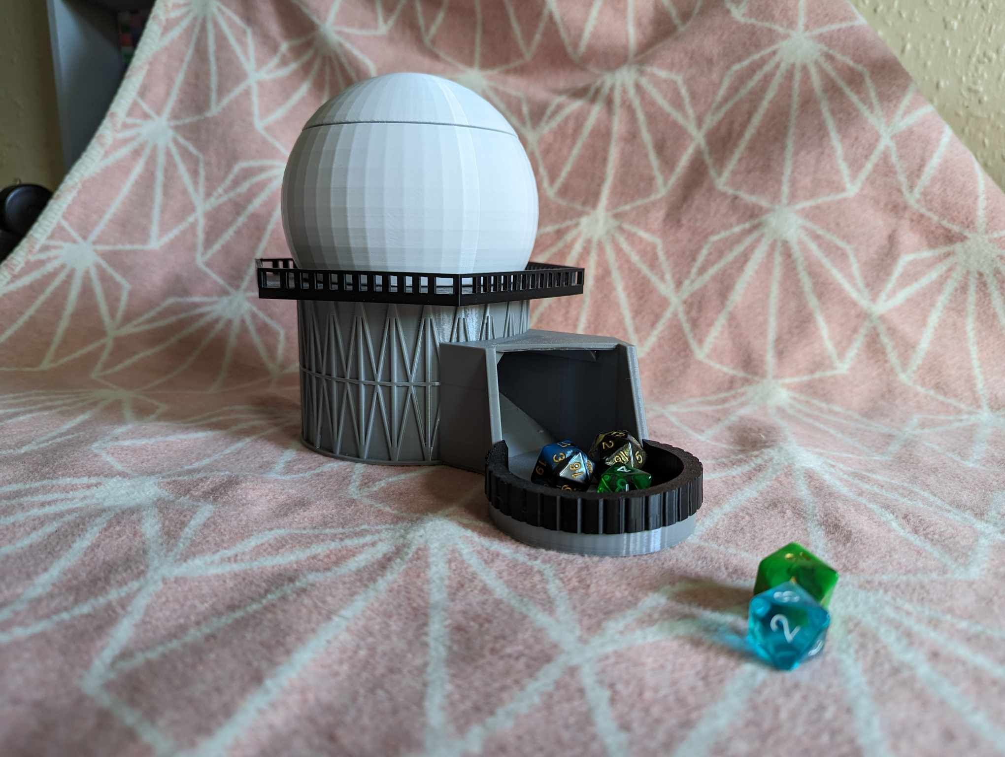 UK Radar dome dice tower by This Noise | Download free STL model ...
