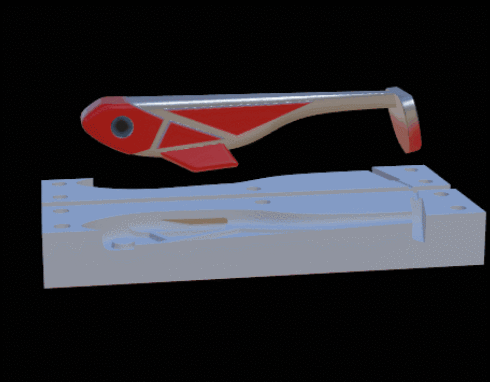 Fishing mold / form Top filling lure / bait