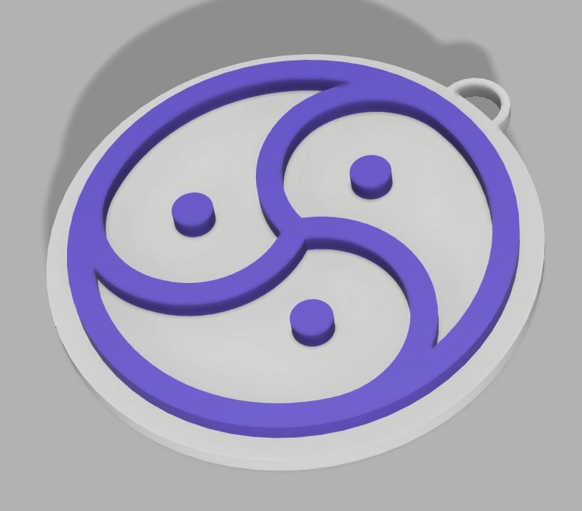 BDSM triskelion keychain