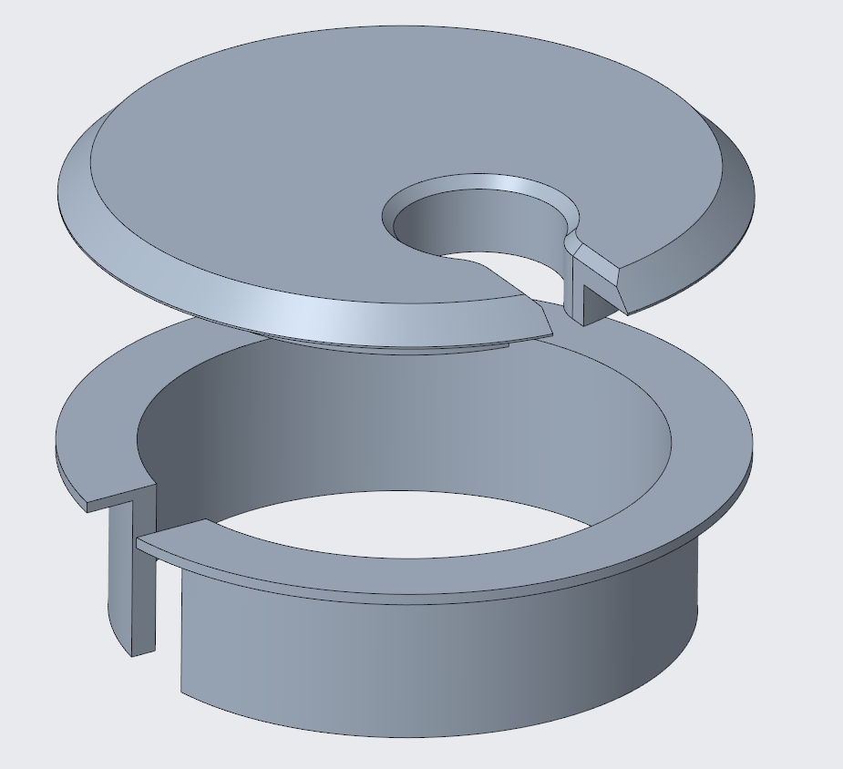 2" Desk Wire Hole Cover