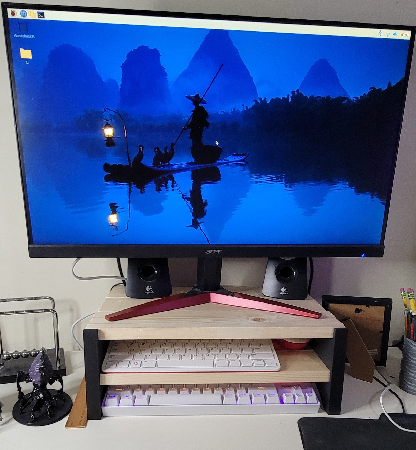 MONITOR RISER / SPACE SAVER / KEYBOARD STORAGE