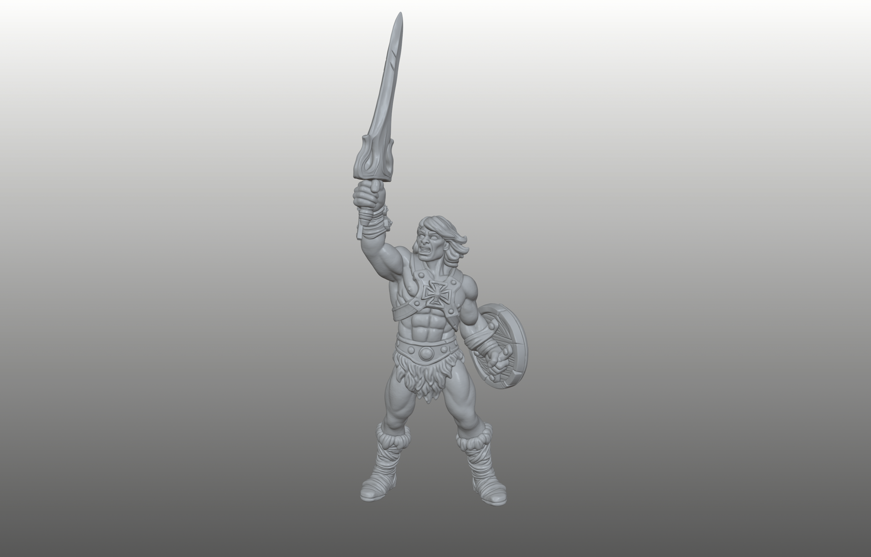 The Most Powerful Man - Eternian Barbarian Warrior - PRESUPPORTED