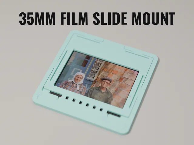 35 mm Film Slide Mount with a hinged clamp