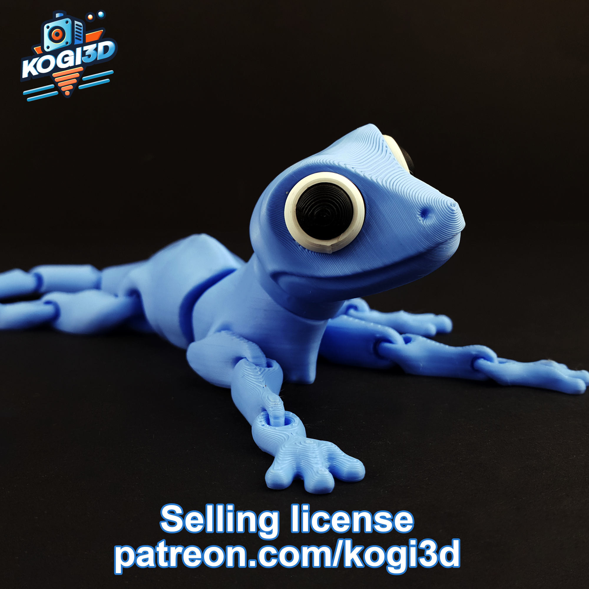 Miniatura 16 do modelo 3D Articulated Flexi Lizard Model