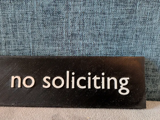 no soliciting sign