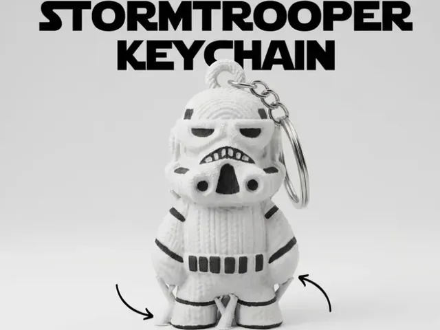 Knitted Stormtrooper Whit Keychain option