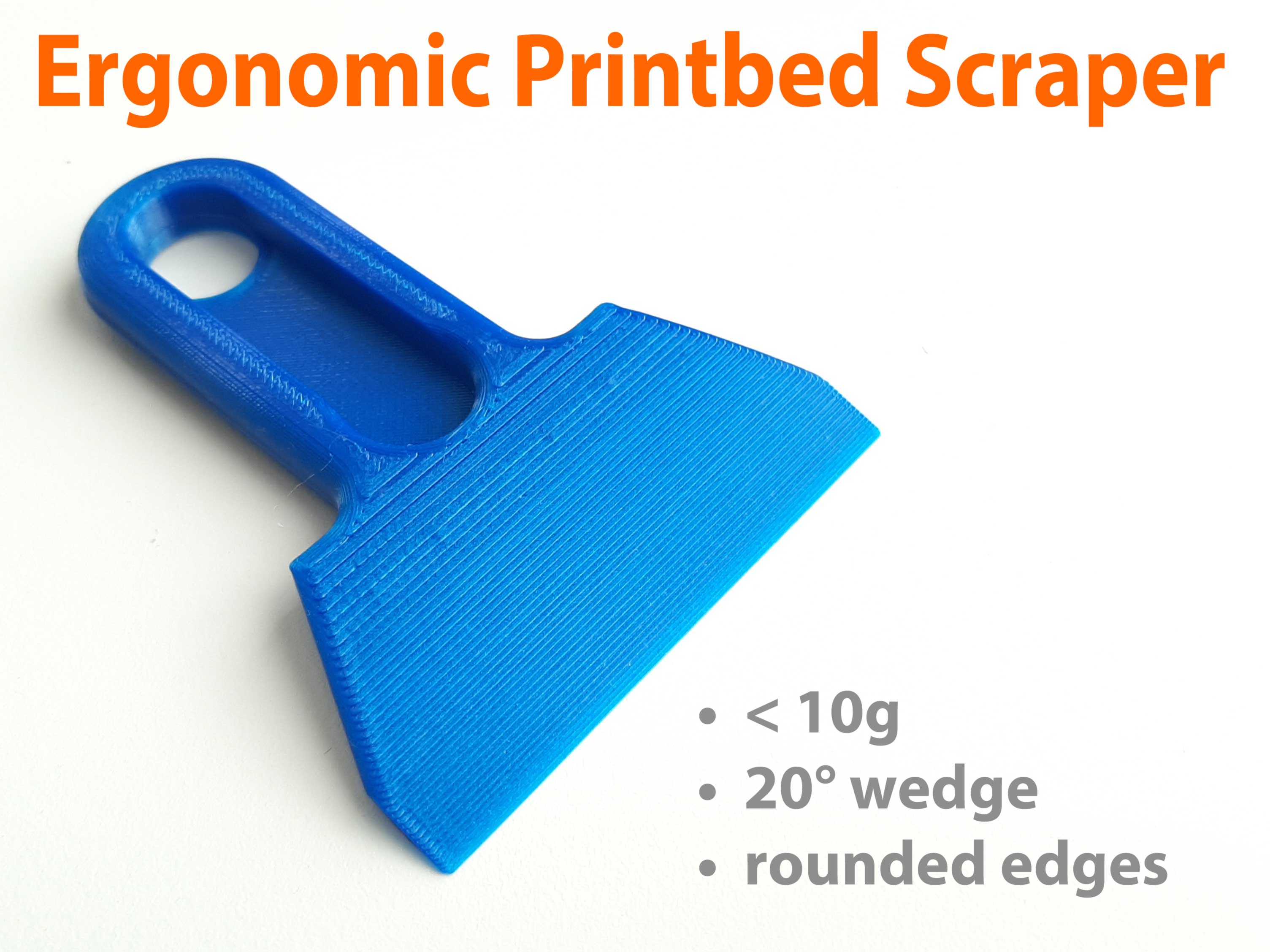 Ergonomic Printbed / Build Plate Scraper