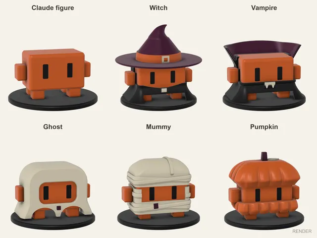 Claude Halloween | Dress up Claude | Figure with 5 swap-on costumes in 2 sizes