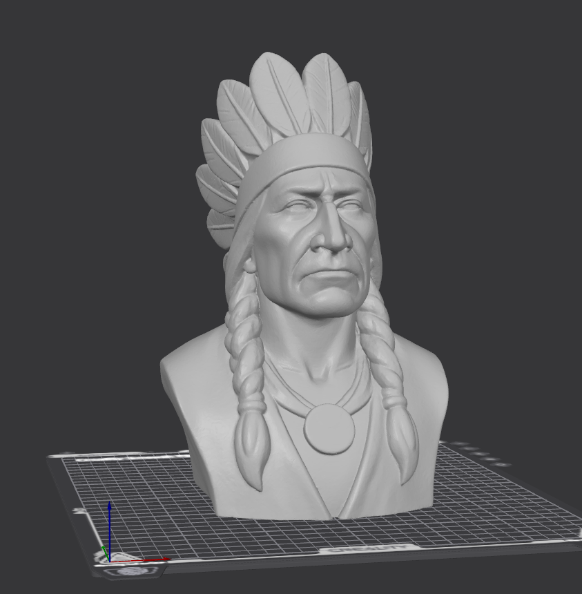 Native Warrior Statue