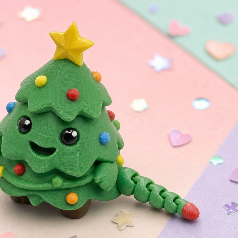 Cute Christmas Tree Flexi Toy, Articulated by Dagroove Workshop ...