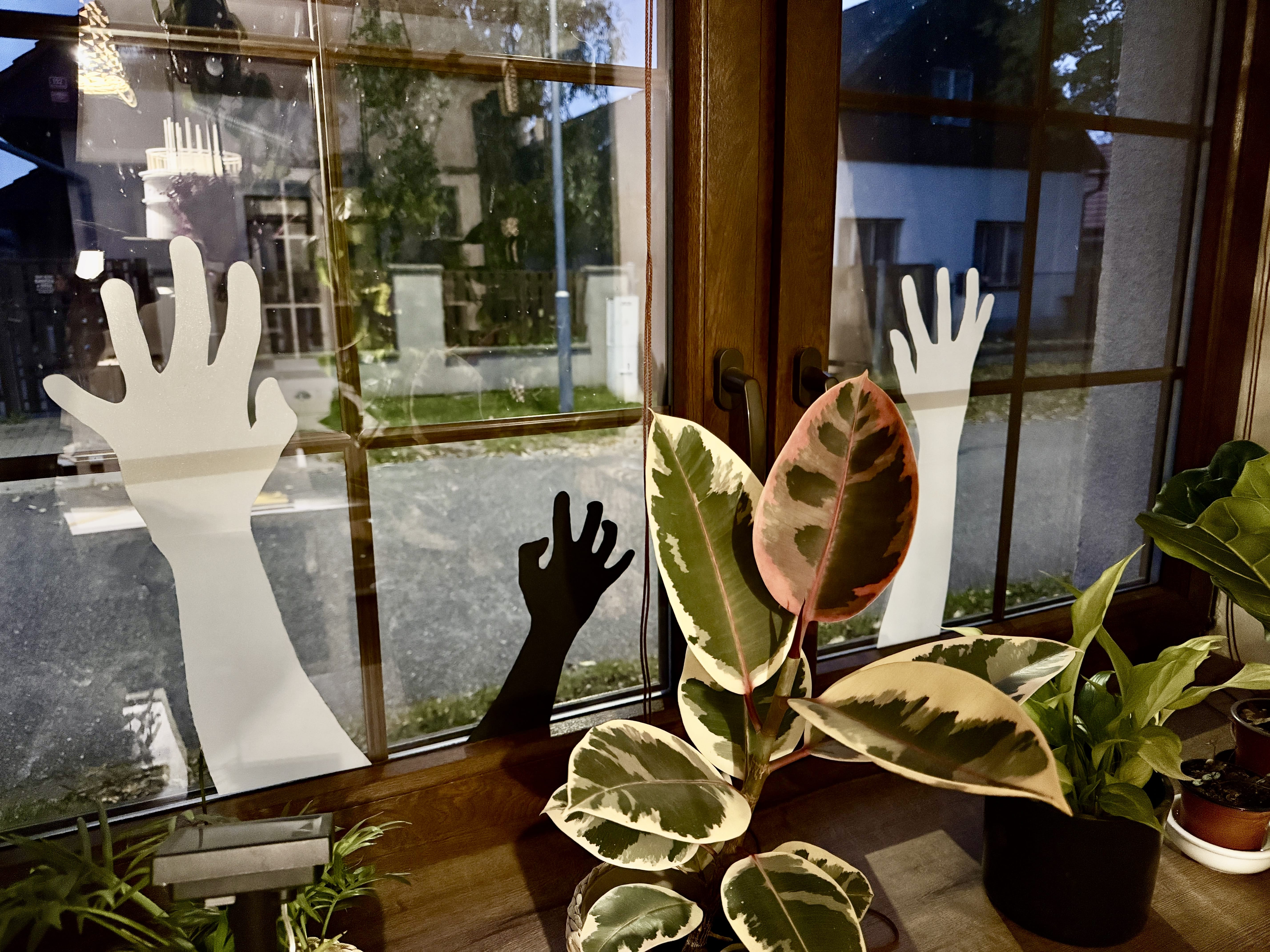 Dead Hands - Simple Halloween Window Decoration