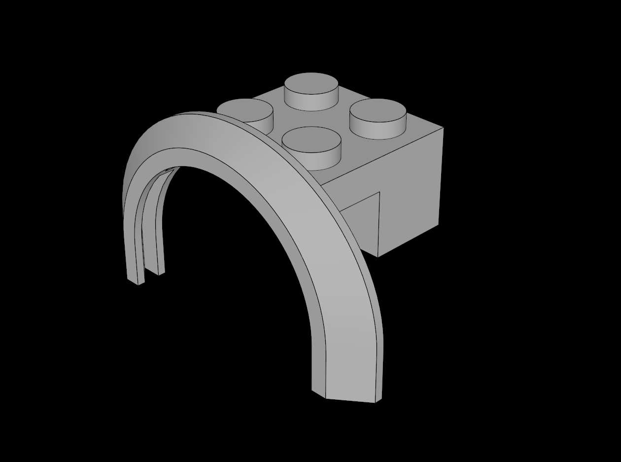 Lego Compatible (50745.dat) Car Mudguard 4 x 2.5 x 2