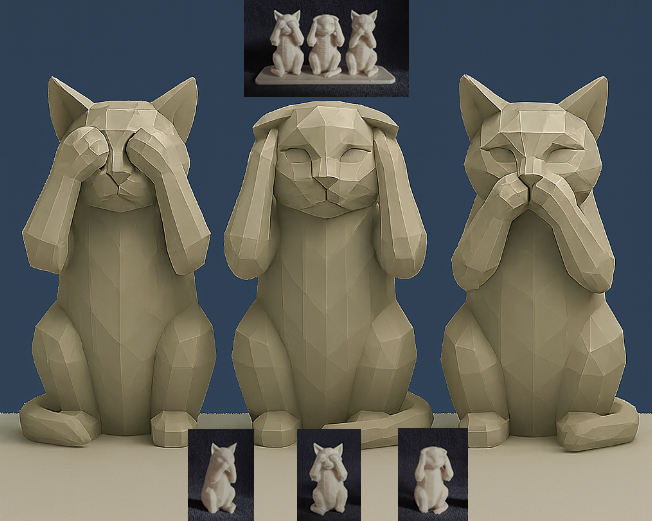 The Three Wise Cats