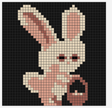 pixel art Easter Bunny