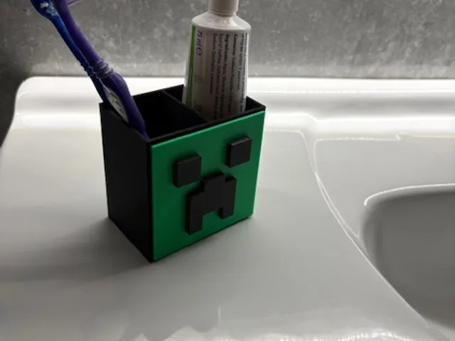 Minecraft Toothbrush Holder