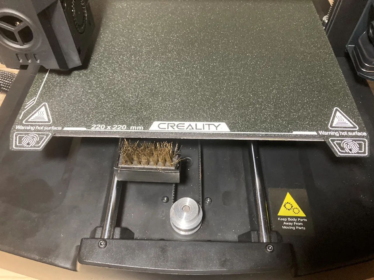 Ender 3 V3 KE & SE x-axis nozzle brush - No support! by