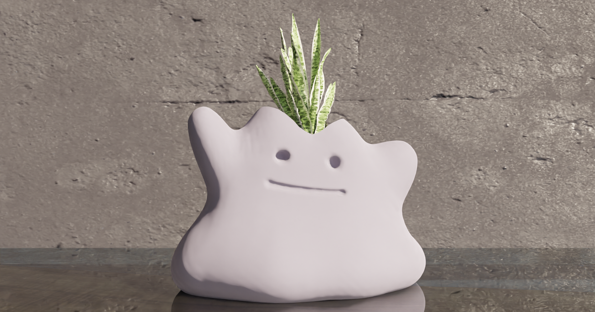 Ditto - Pokemon Pot Plant by CalebTimoteo | Download free STL model ...