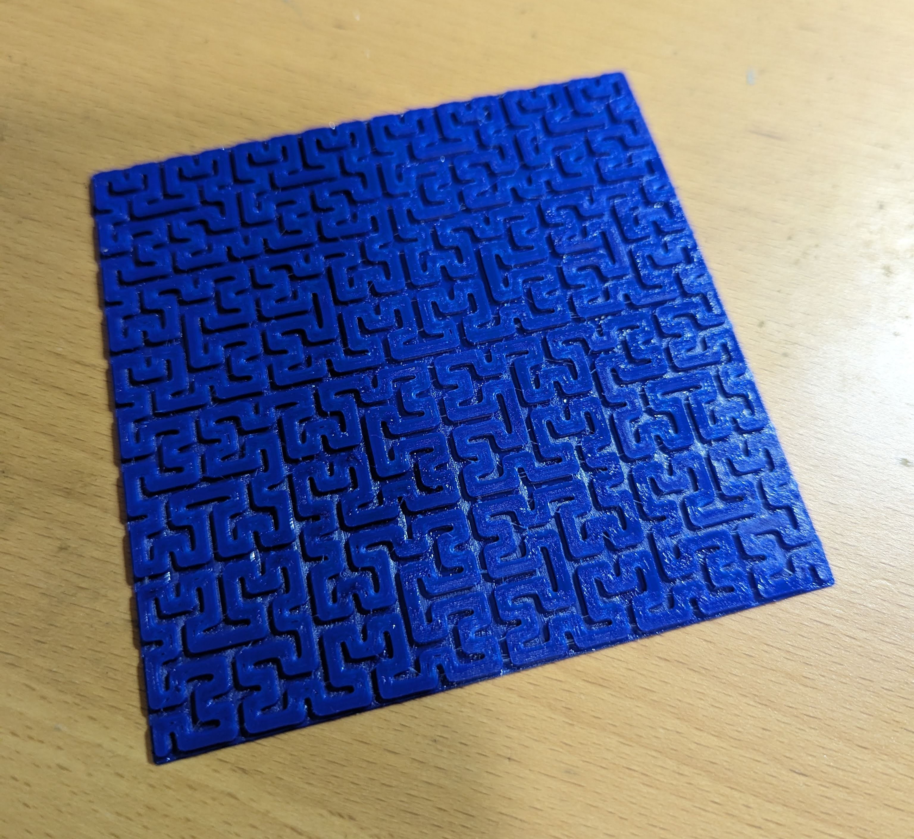 Hilbert Curve drink coaster