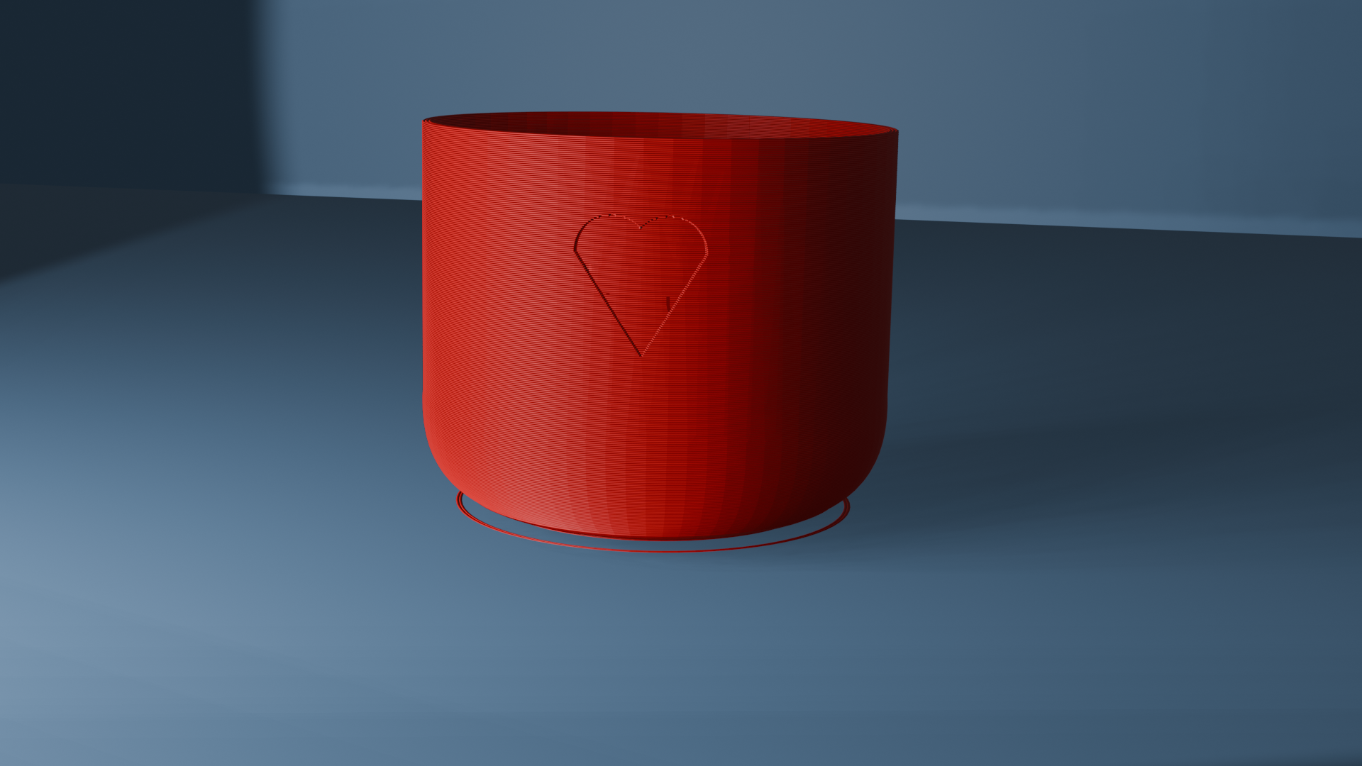 planter with heart